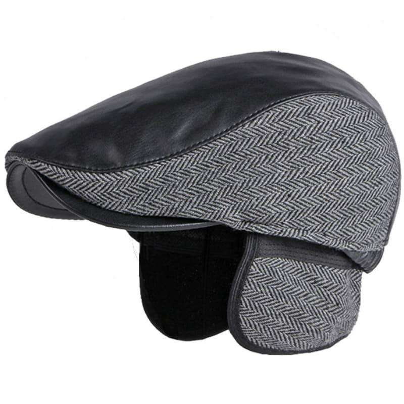 Bristol Herringbone Earflaps Flat Cap