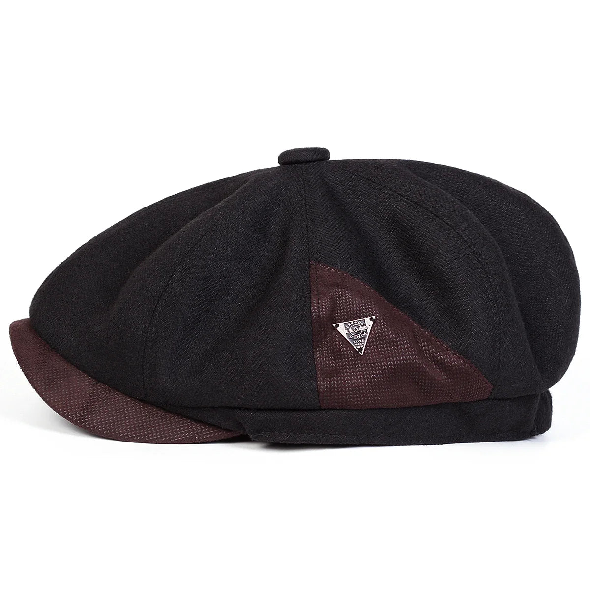 British Letter Label Newsboy Cap
