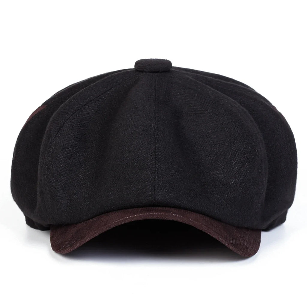 British Letter Label Newsboy Cap