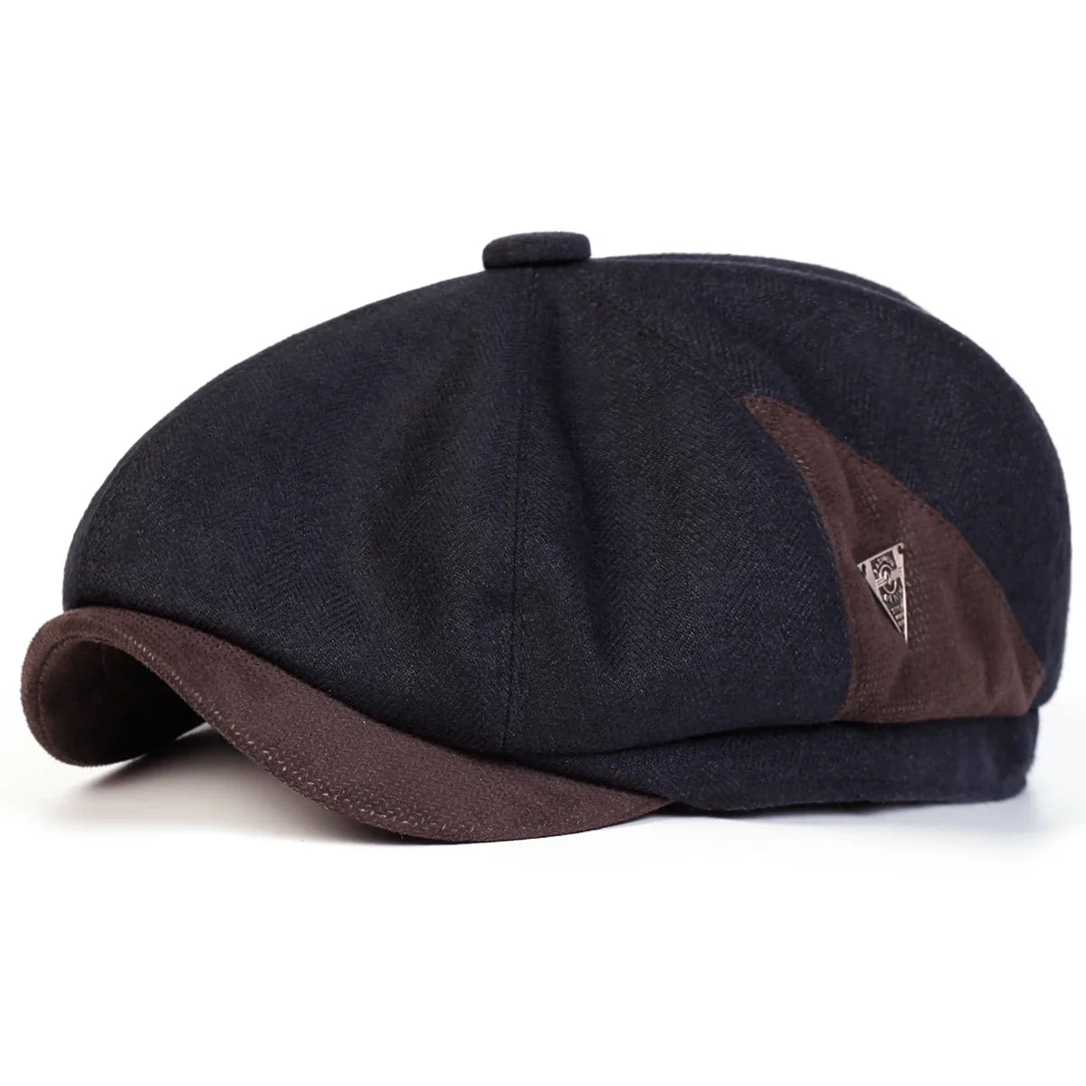 British Letter Label Newsboy Cap