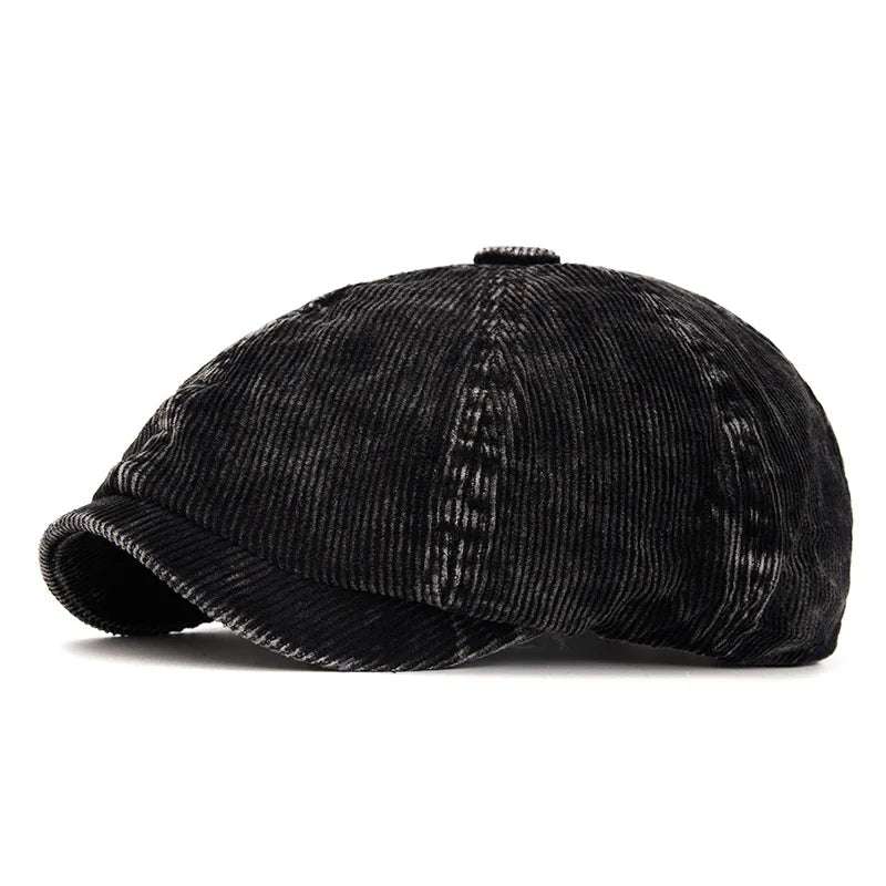 British Vintage Corduroy Cotton Newsboy Cap