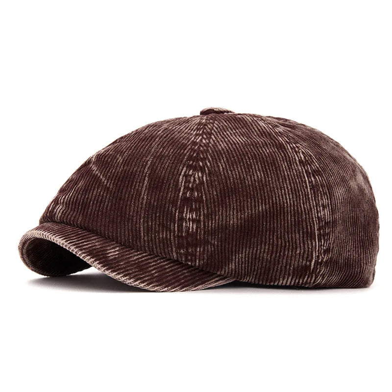 British Vintage Corduroy Cotton Newsboy Cap