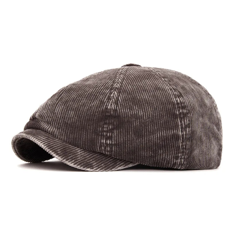 British Vintage Corduroy Cotton Newsboy Cap