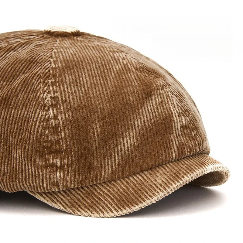 British Vintage Corduroy Cotton Newsboy Cap