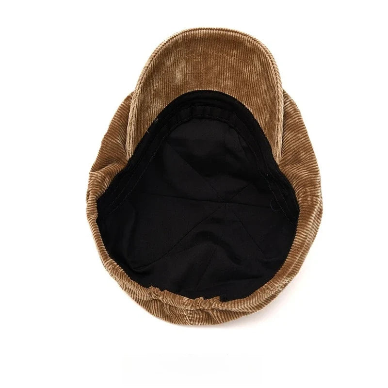 British Vintage Corduroy Cotton Newsboy Cap