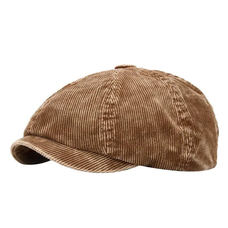 British Vintage Corduroy Cotton Newsboy Cap