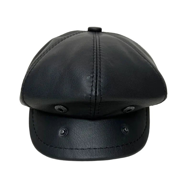 Brixton Winter Genuine Leather Earflaps Newsboy Cap