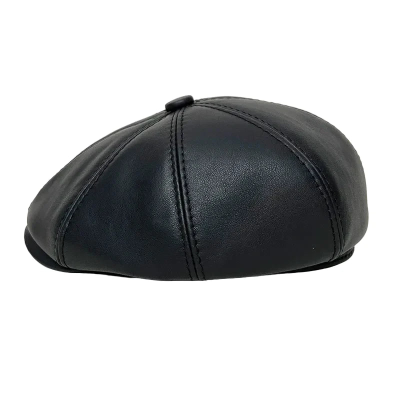 Brixton Winter Genuine Leather Earflaps Newsboy Cap