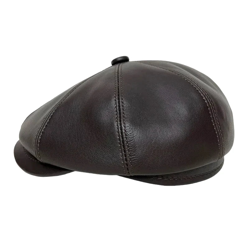 Brixton Winter Genuine Leather Earflaps Newsboy Cap