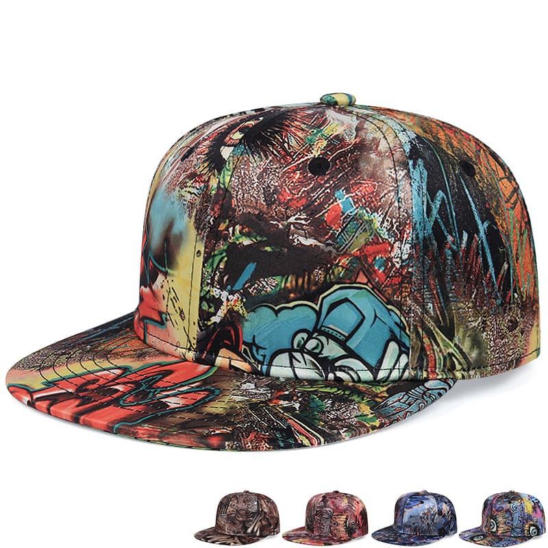 Brooklyn Graffiti Cotton Snapback Cap