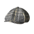 Brooklyn Gray Tartan Wool Newsboy Cap