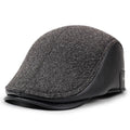 Brosnan Winter Earflaps Leather Duckbill Flat Cap