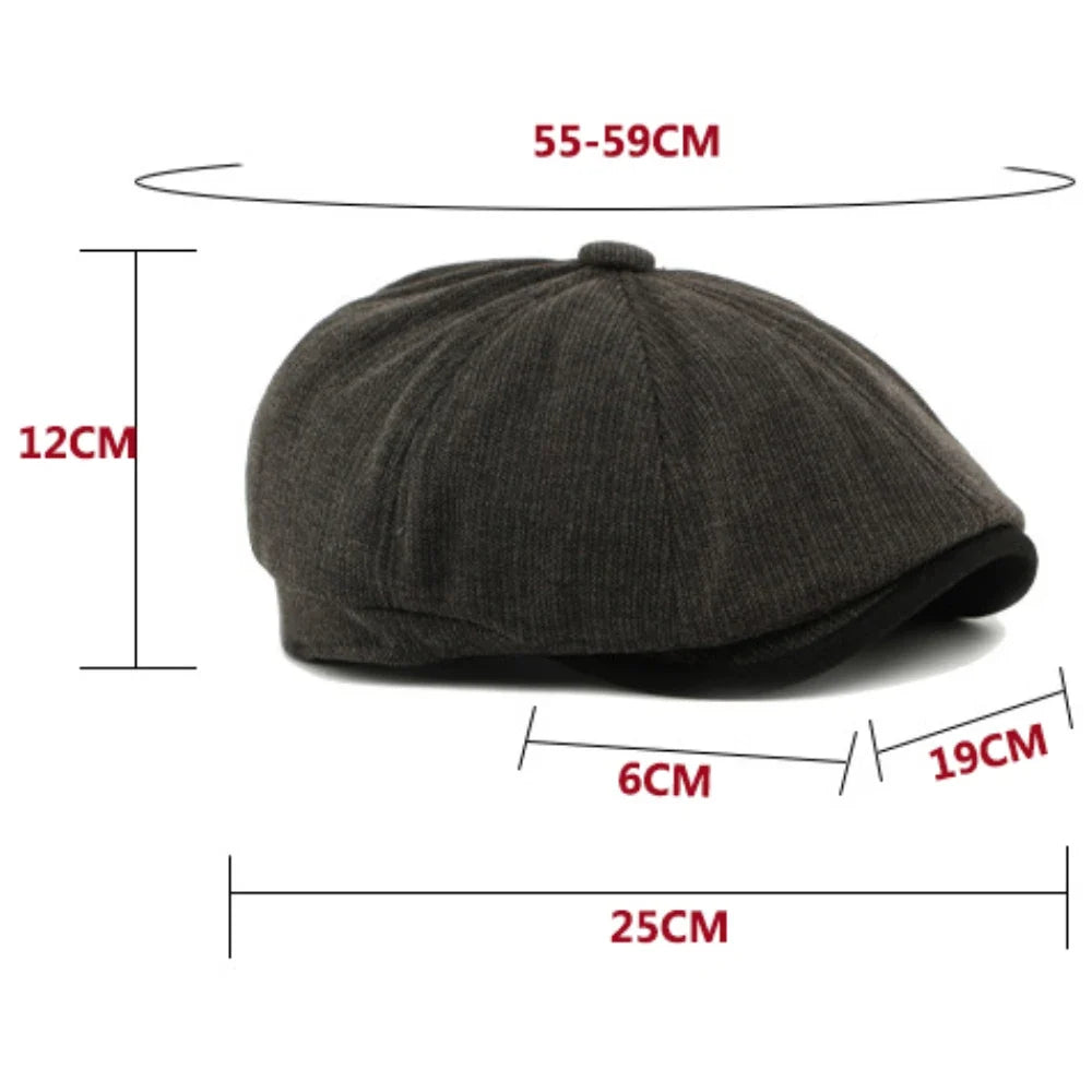 Bruges Retro Cotton Newsboy Cap