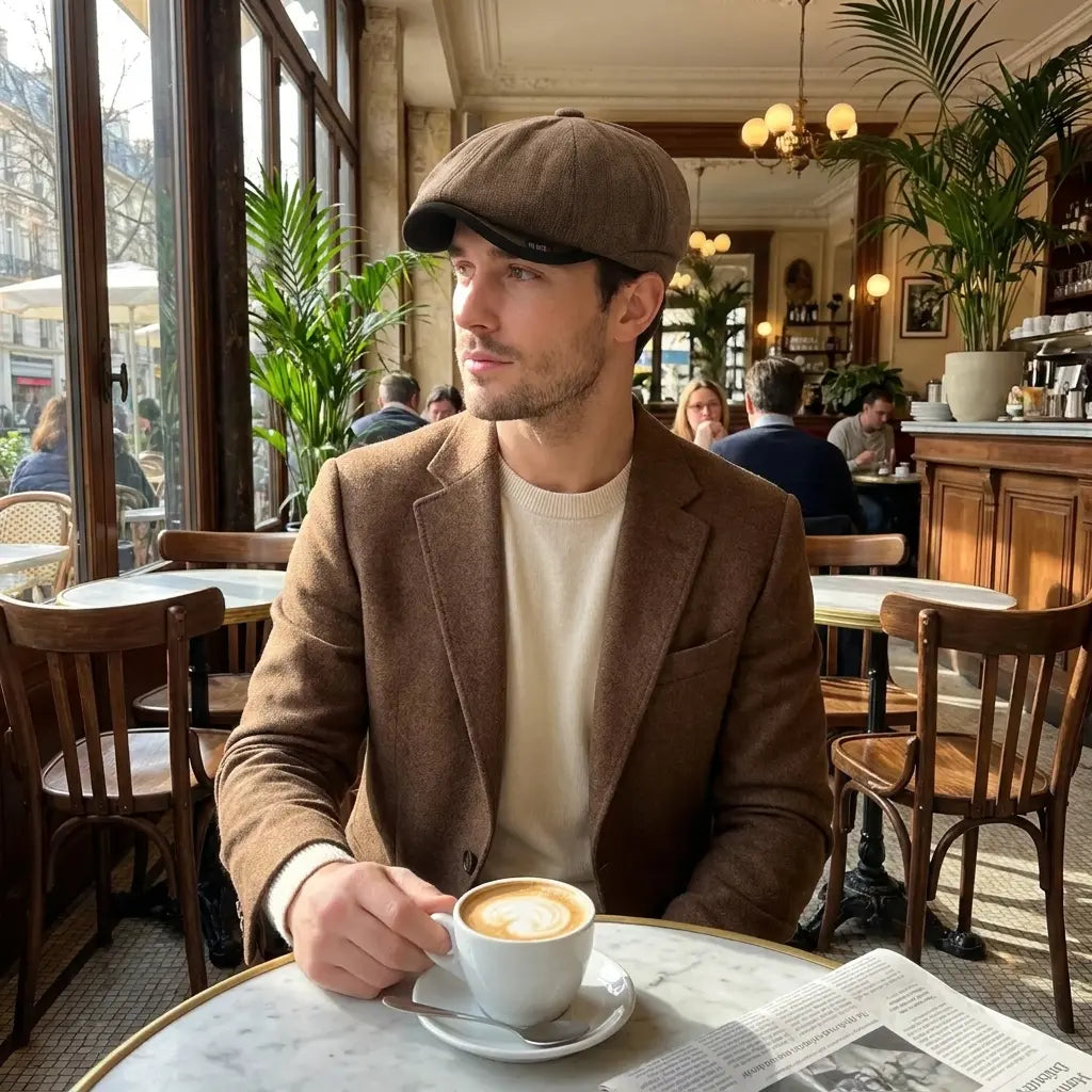 Bruges Retro Cotton Newsboy Cap