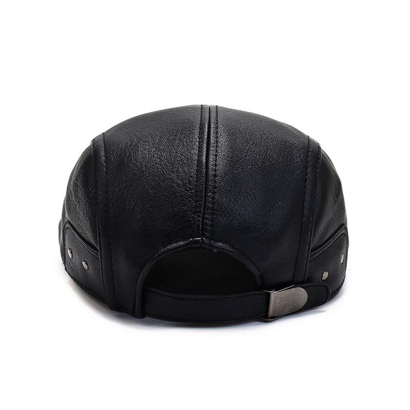 Bruk Vintage Leather Flat Cap