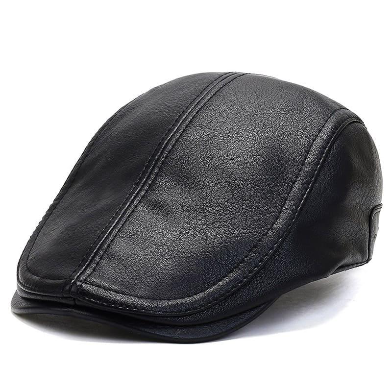 Bruk Vintage Leather Flat Cap