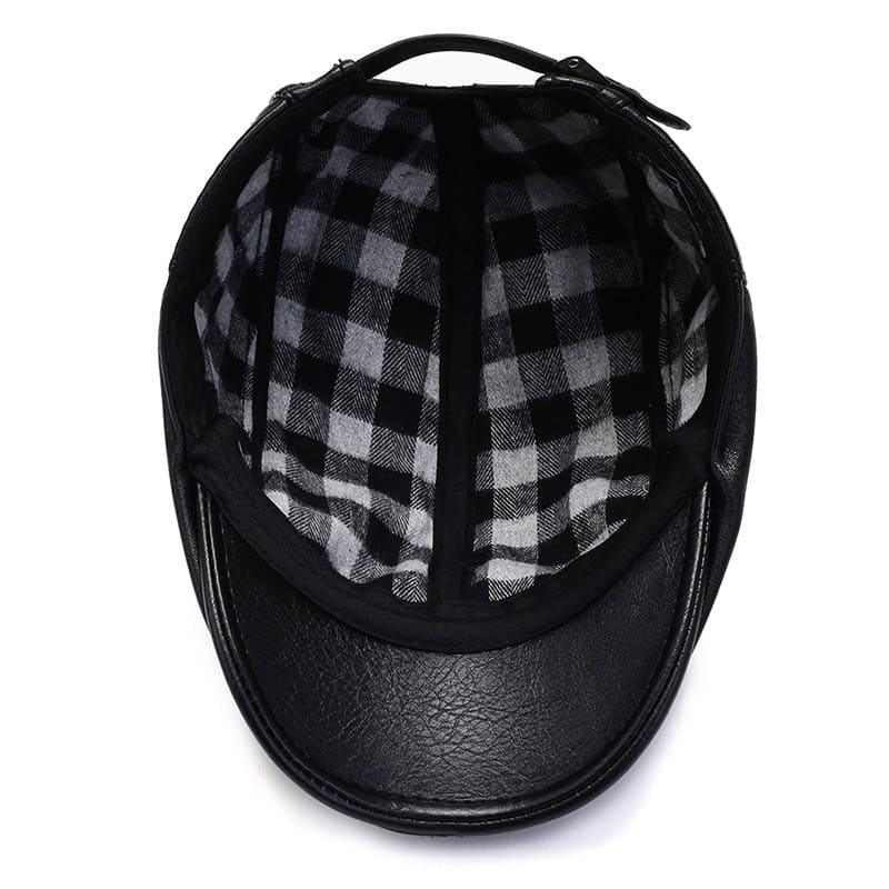 Bruk Vintage Leather Flat Cap