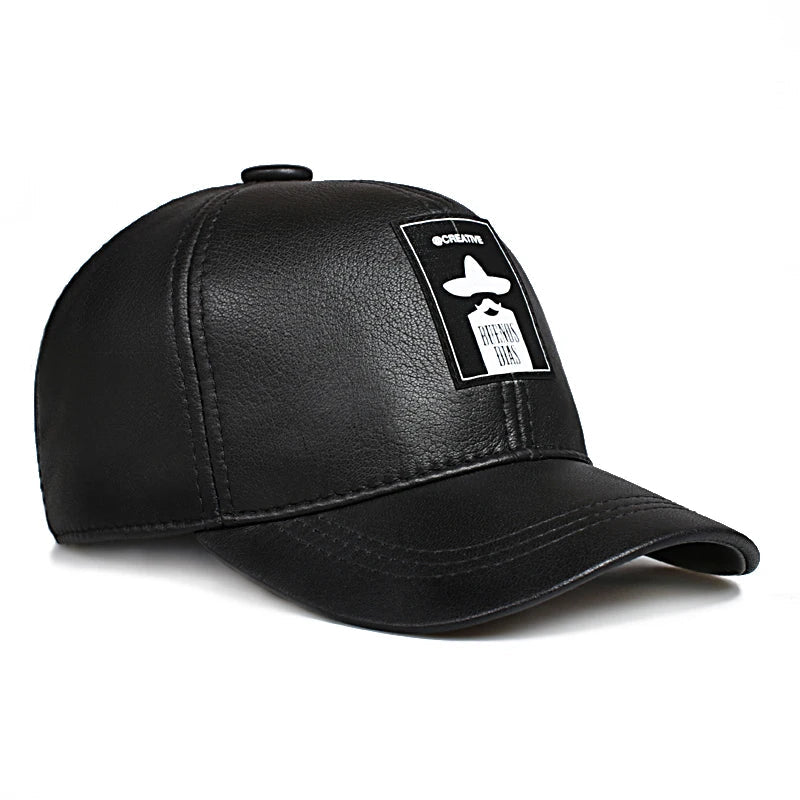 Buenos Dias Genuine Leather Baseball Cap