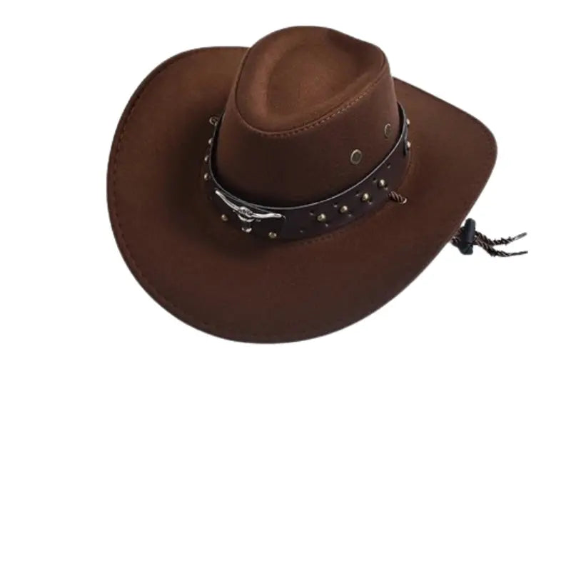 Bull Head Suede Cowboy Hat