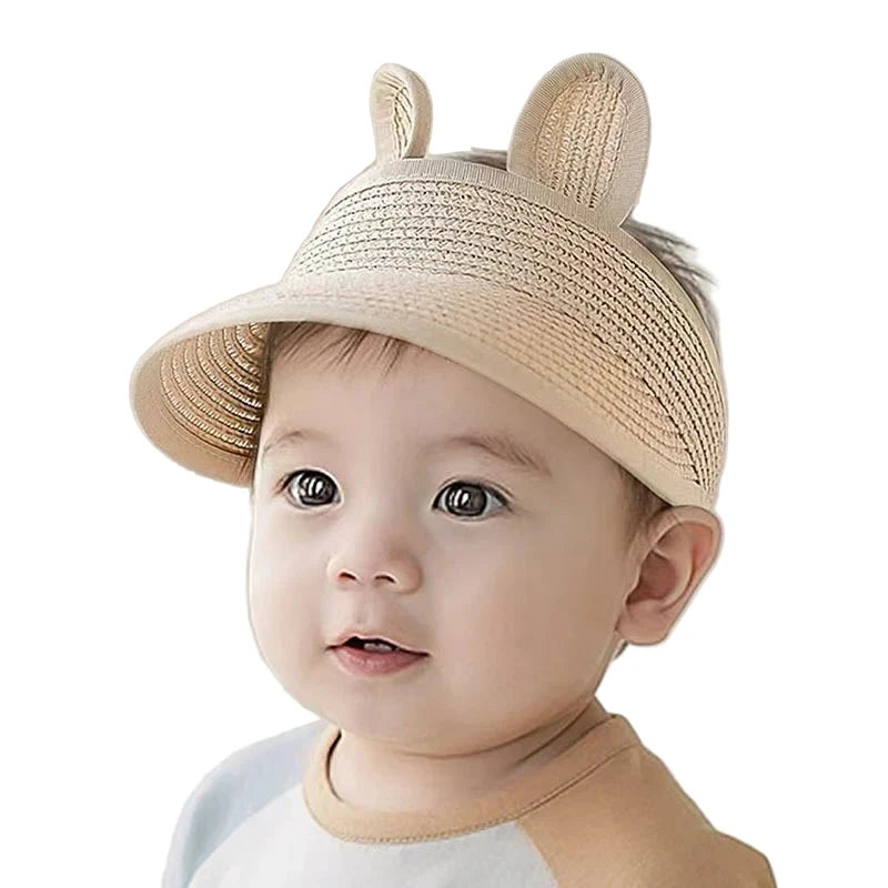 Bunny Ears Summer Kids Straw Visor
