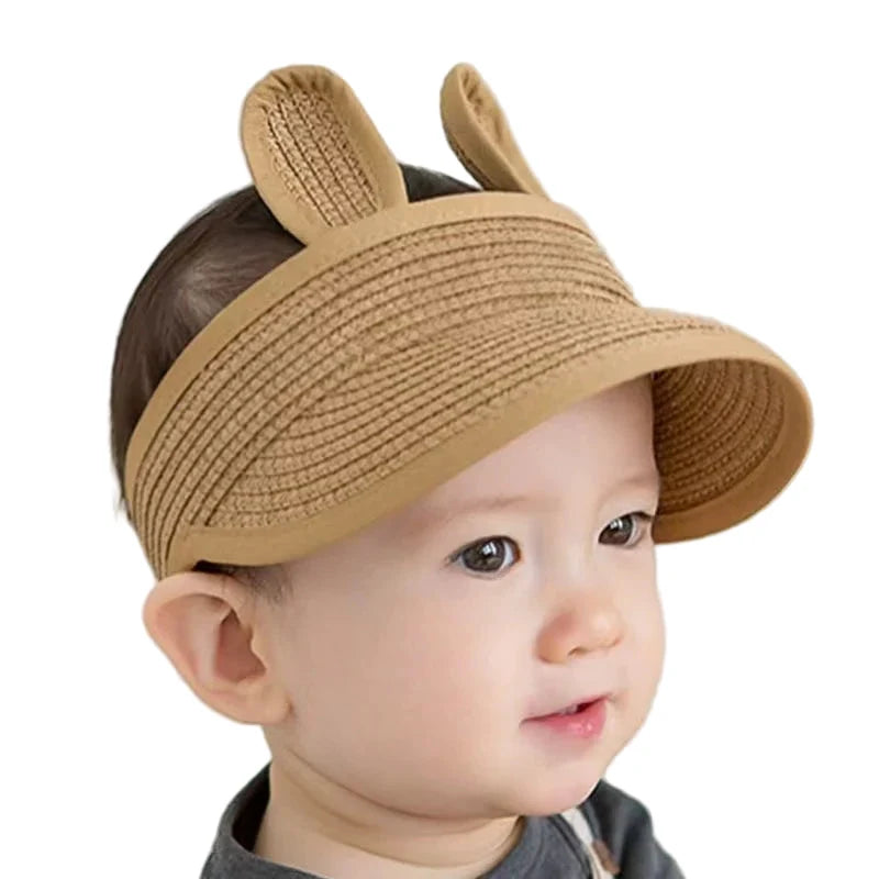 Bunny Ears Summer Kids Straw Visor