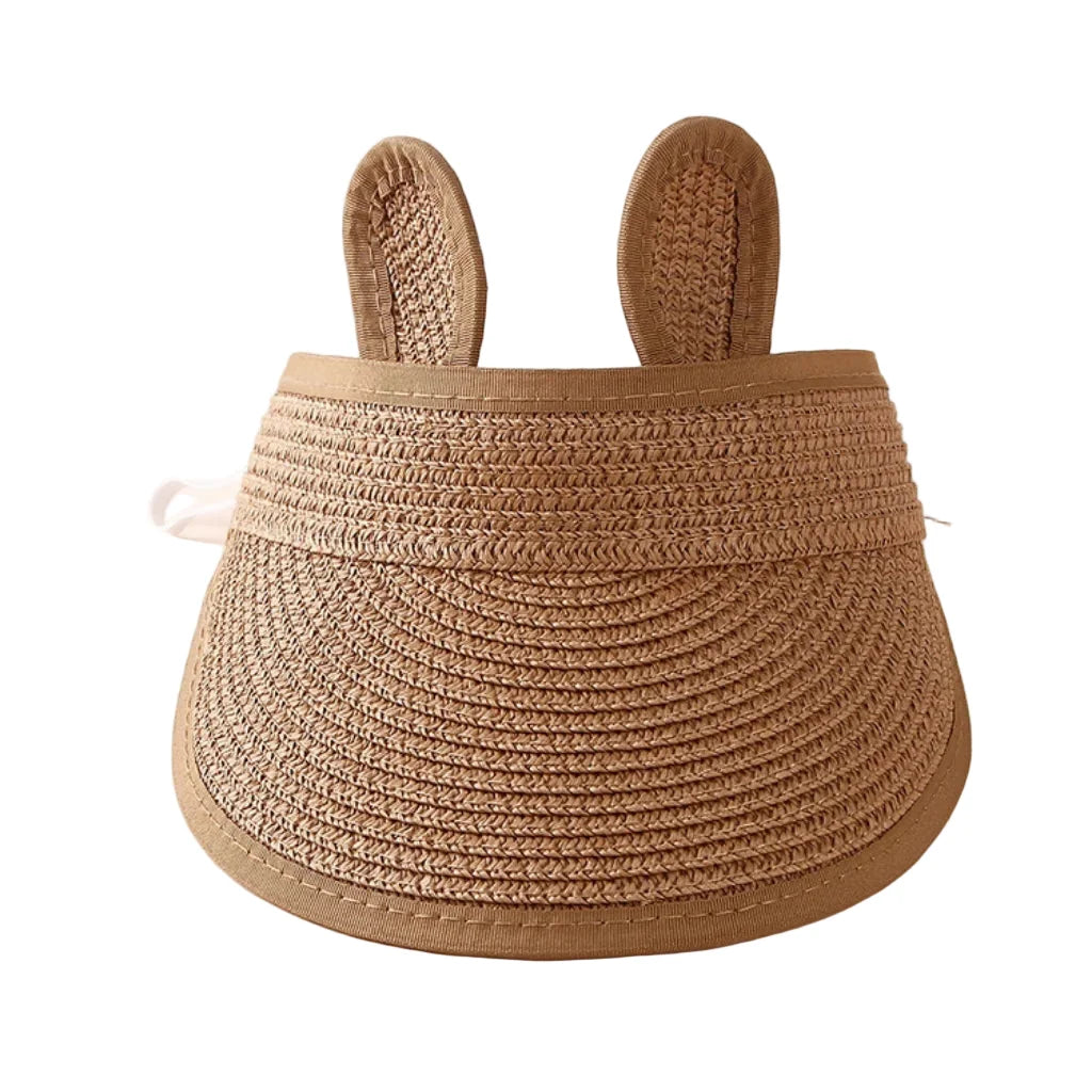Bunny Ears Summer Kids Straw Visor