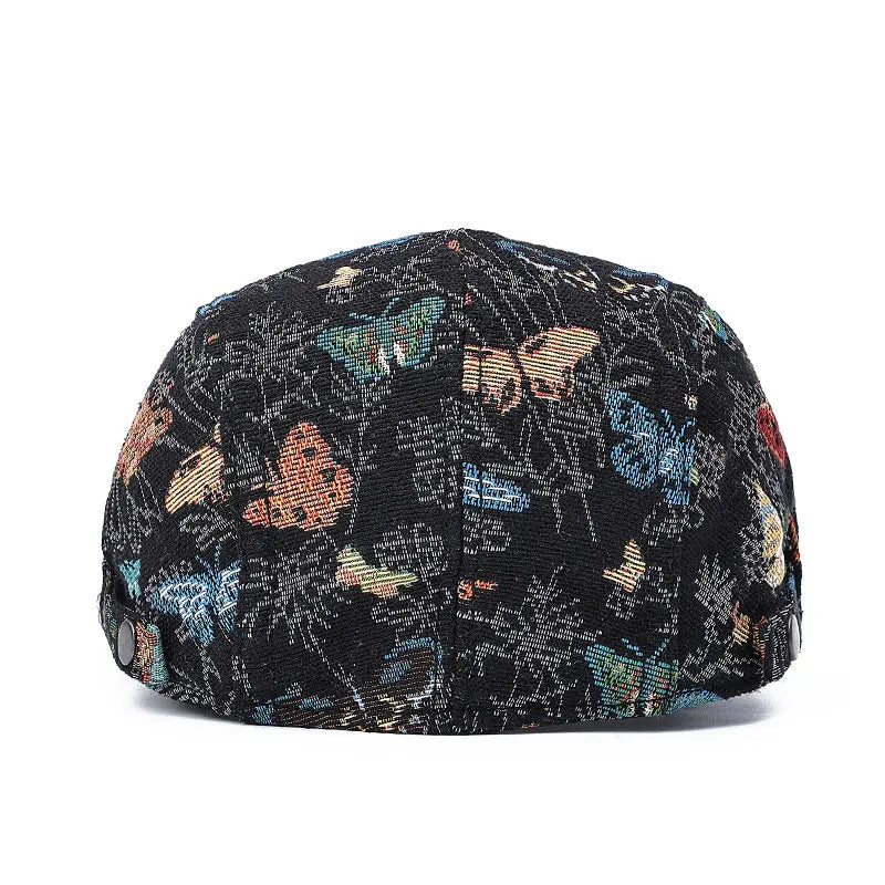 Butterflies Cotton Flat Cap