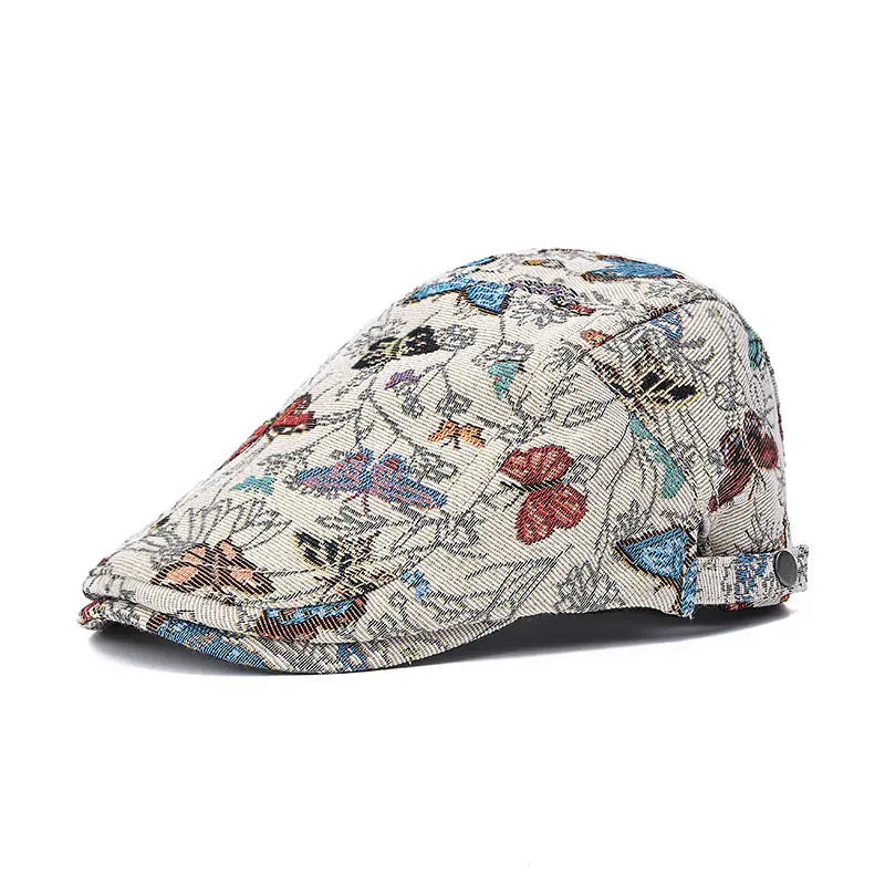 Butterflies Cotton Flat Cap