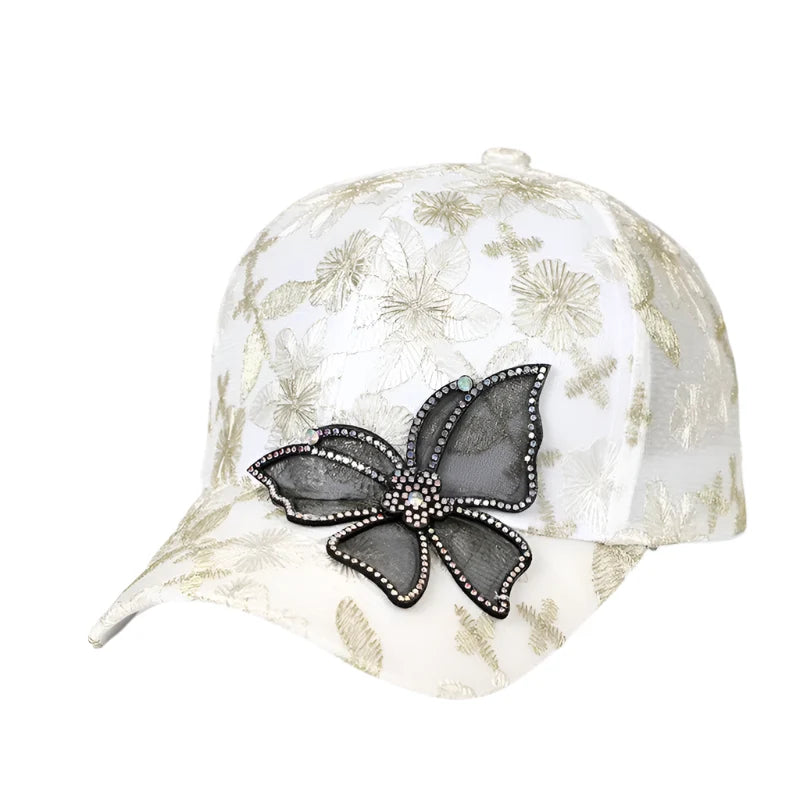 Butterfly Rhinestones Baseball Cap