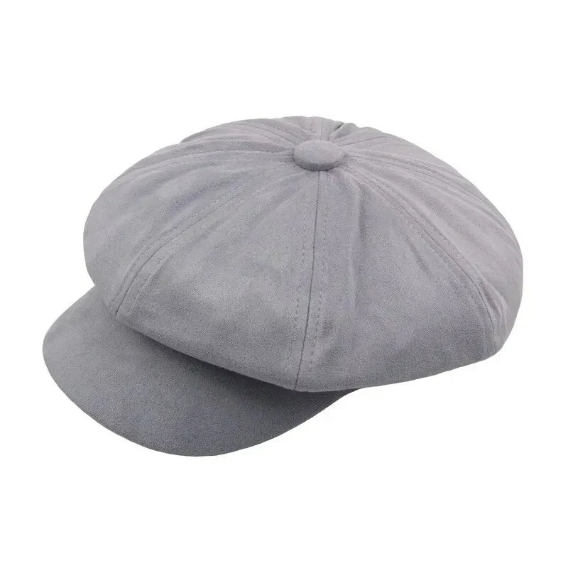 Byrne Women Suede Newsboy Cap