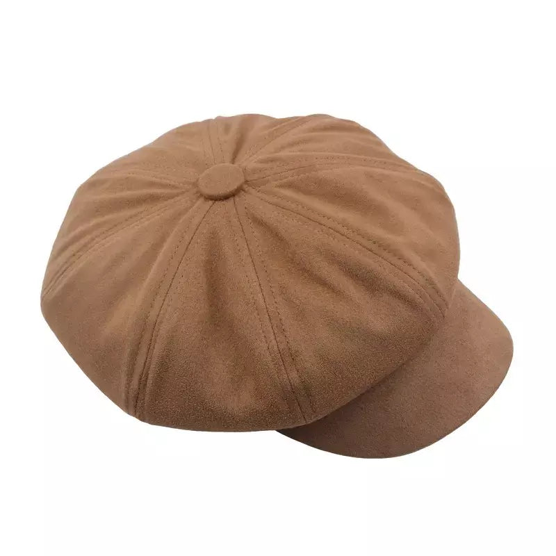 Byrne Women Suede Newsboy Cap