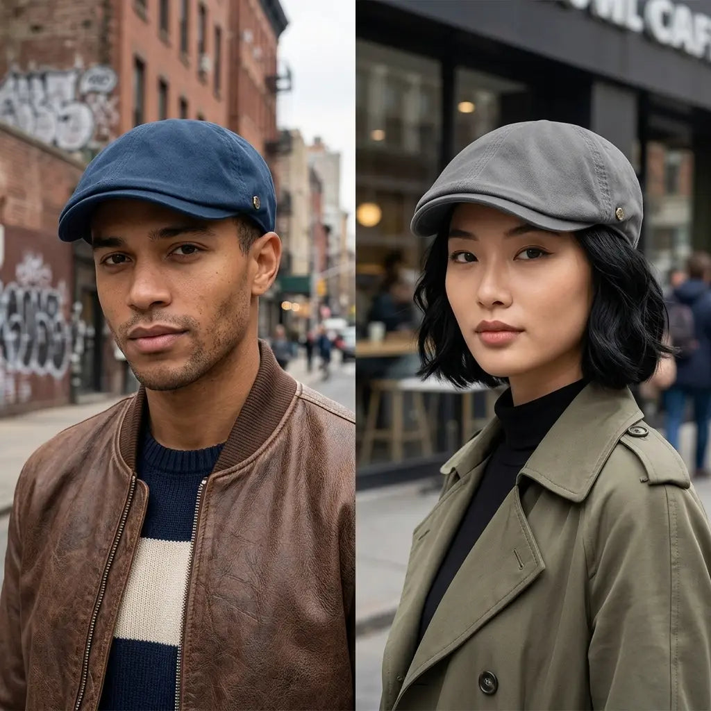 Cabbie 6-Panels Cotton Flat Cap