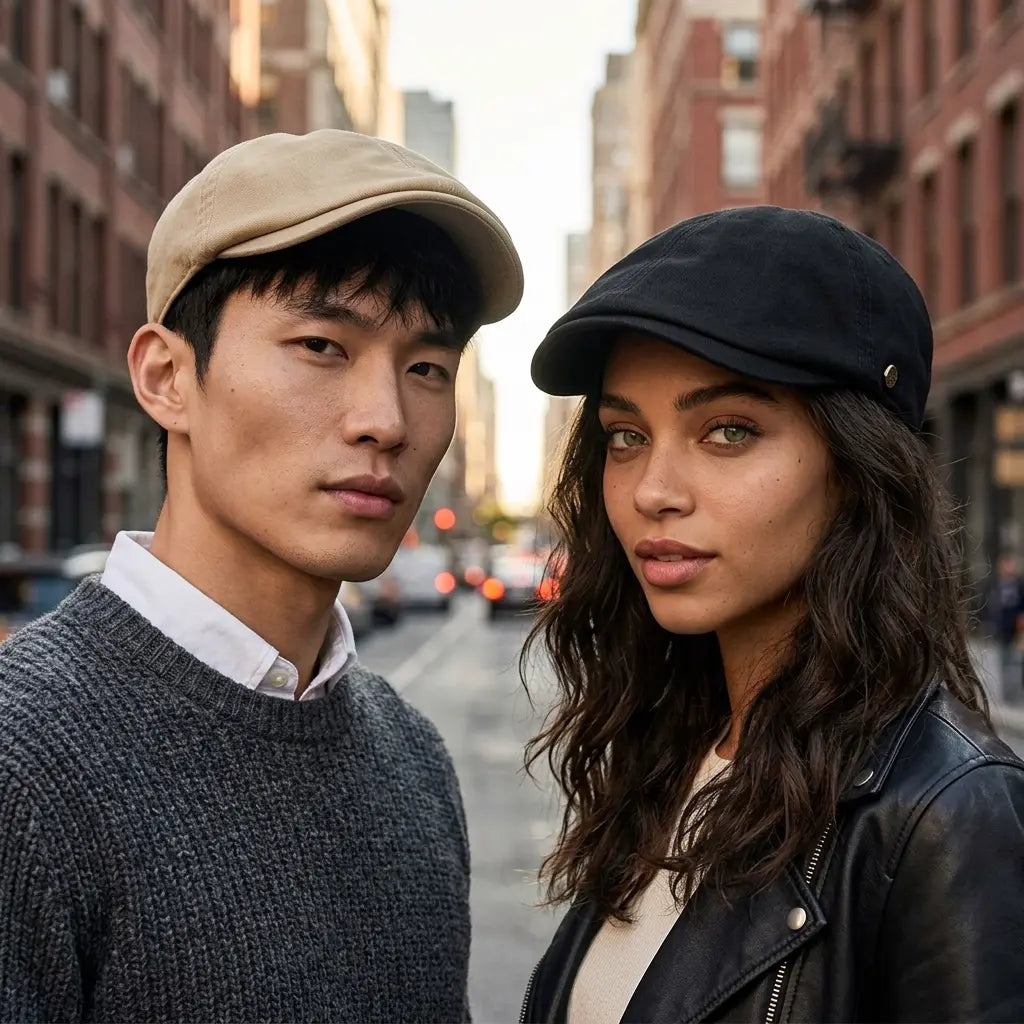 Cabbie 6-Panels Cotton Flat Cap