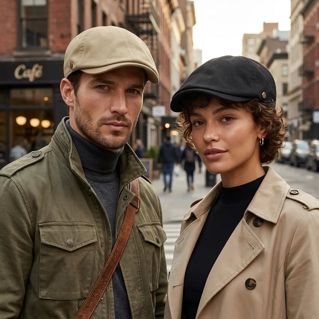 Cabbie 6-Panels Cotton Flat Cap