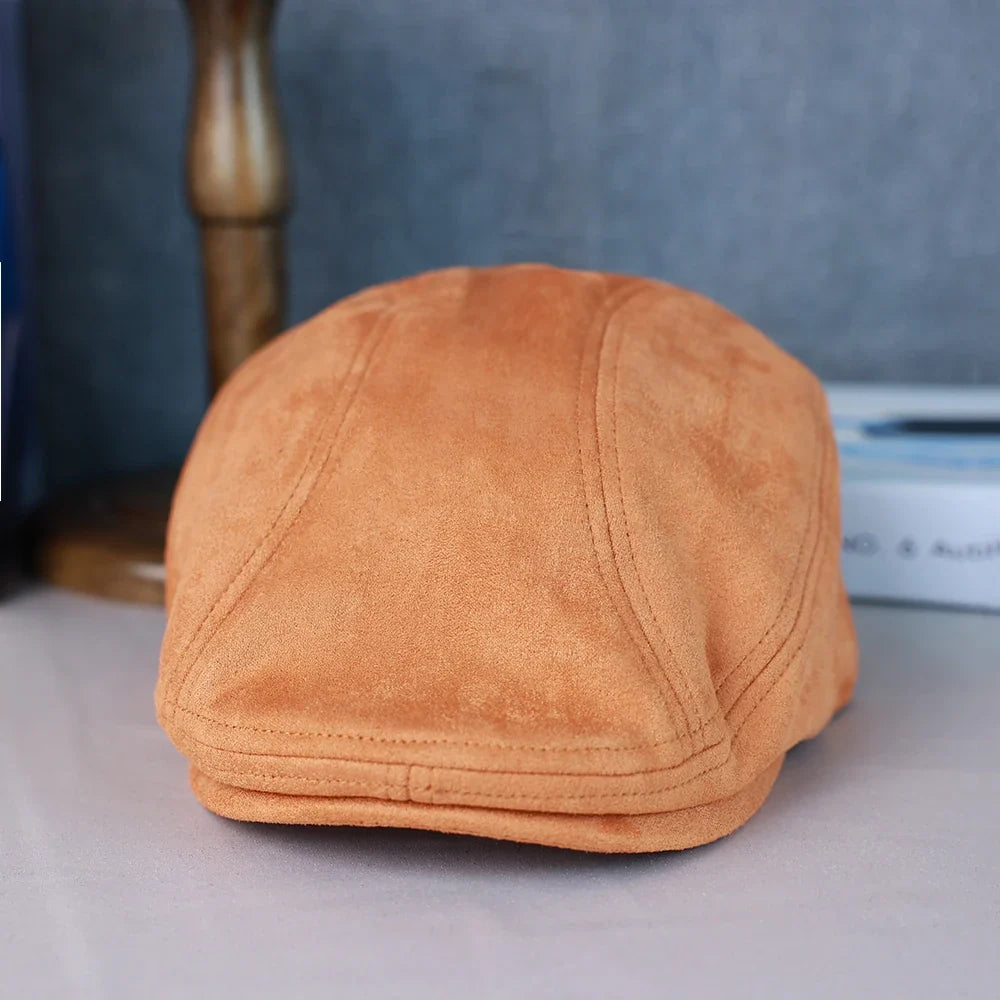 Cabbie Winter Suede Flat Cap