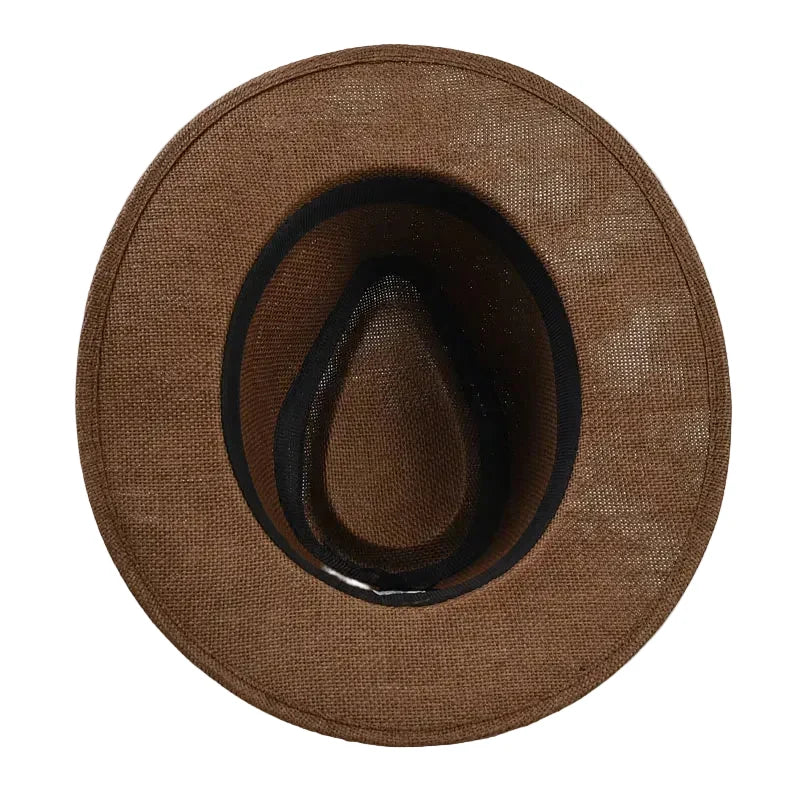 Calabria Summer Chevron Straw Fedora Hat