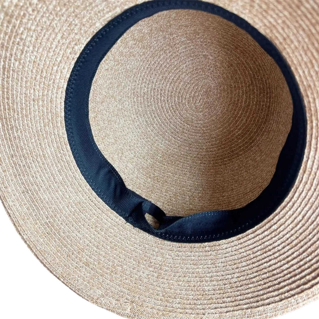 Calabria Sun Straw Rolled Brim Bucket Hat