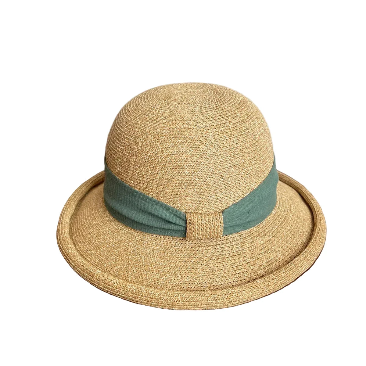 Calabria Sun Straw Rolled Brim Bucket Hat
