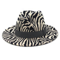 Calabria Zebra Skin Cotton Fedora Hat