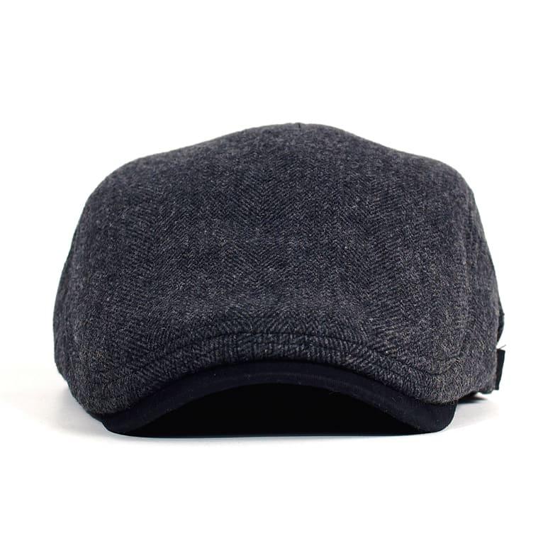 Cambridge Herringbone Wool Flat Cap