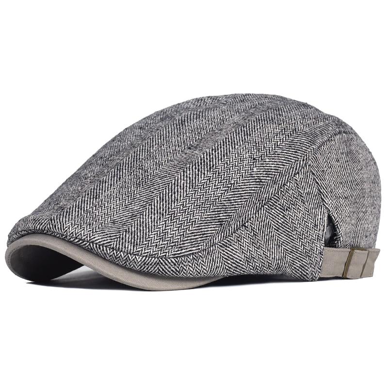 Cambridge Herringbone Wool Flat Cap