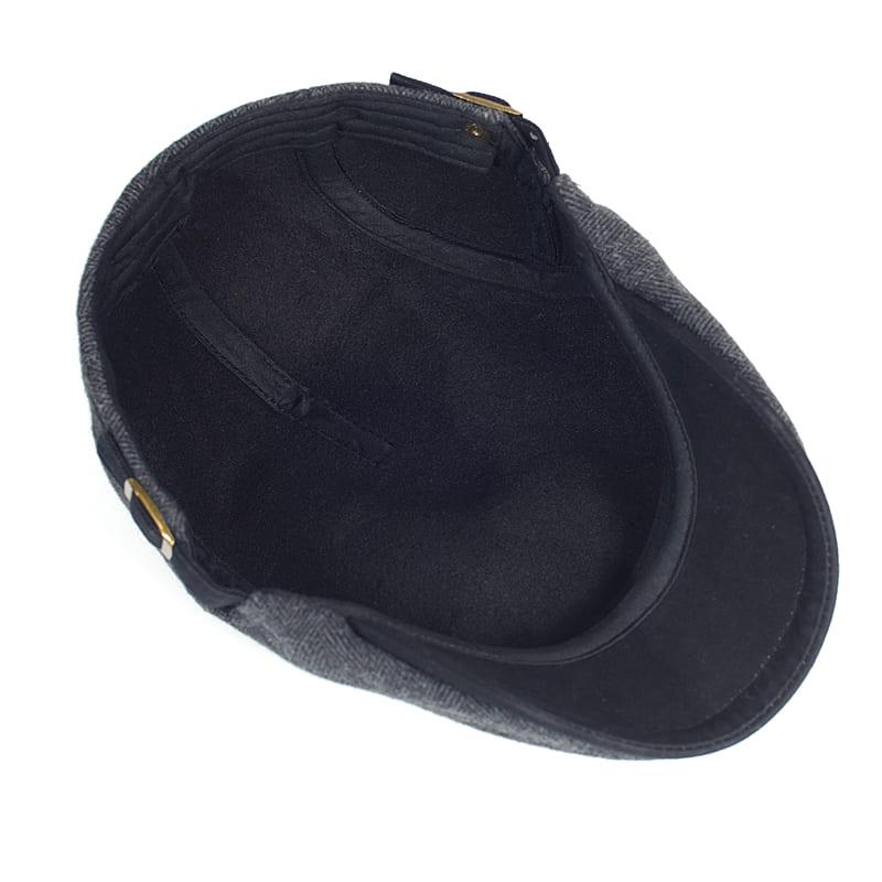Cambridge Herringbone Wool Flat Cap