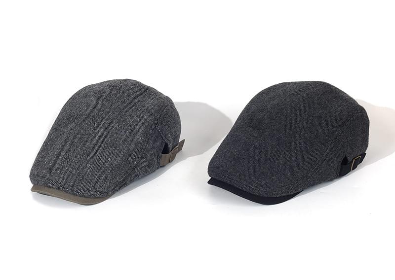 Cambridge Herringbone Wool Flat Cap