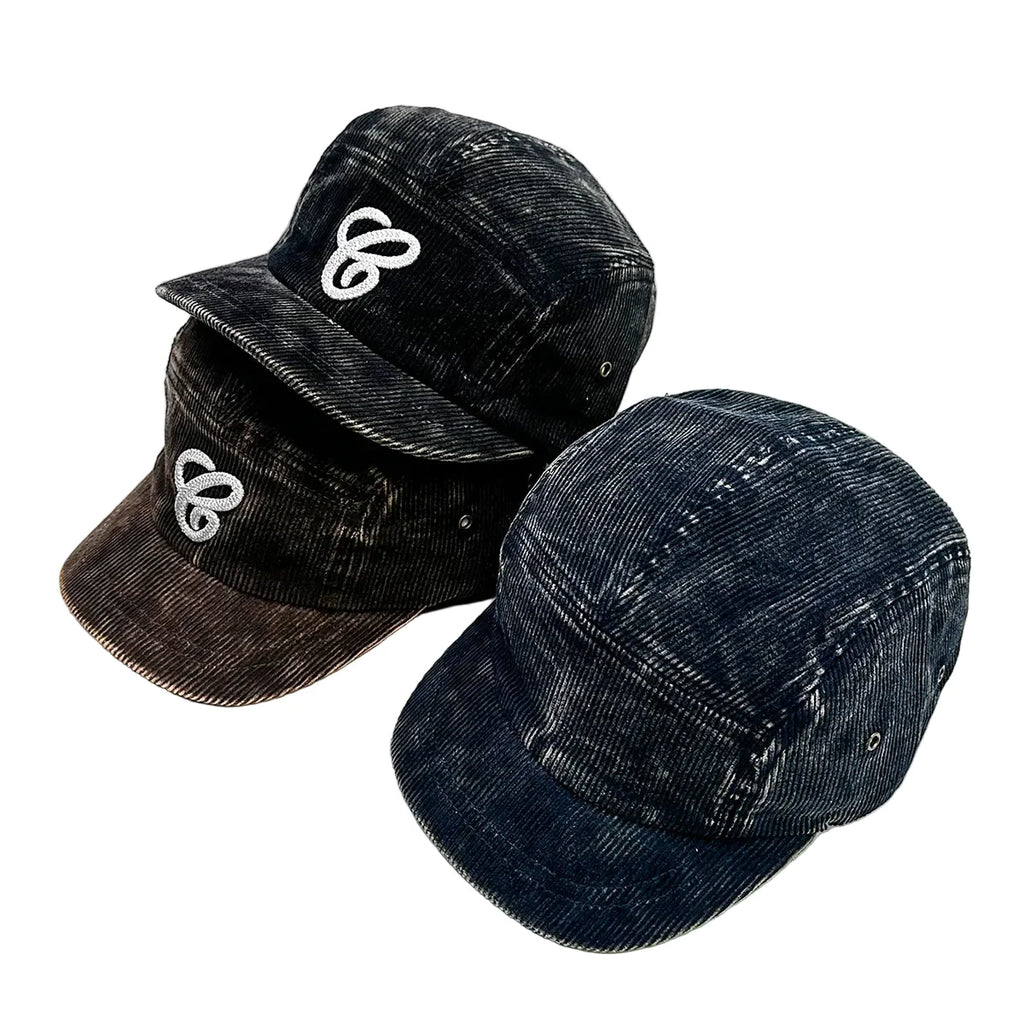 Camden Distressed Corduroy 5-Panels Cap