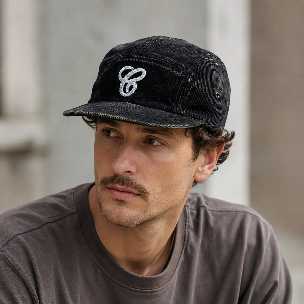 Camden Distressed Corduroy 5-Panels Cap