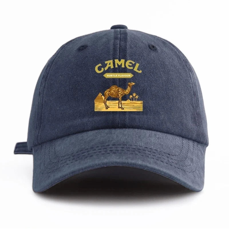 Camel Tobacco Washed Cotton Baseball Cap