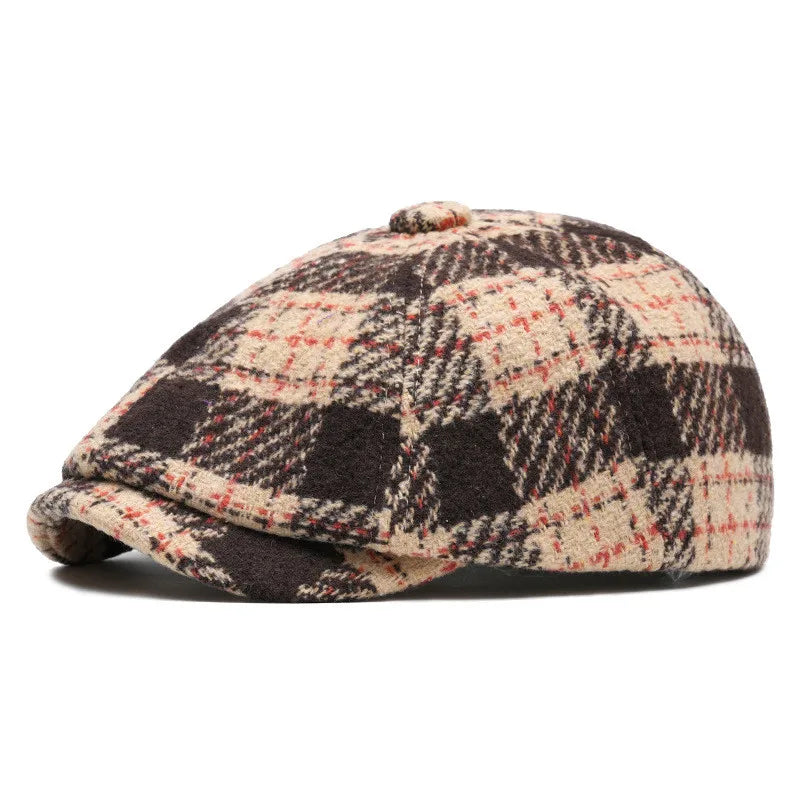 Campbell Plaid Newsboy Cap