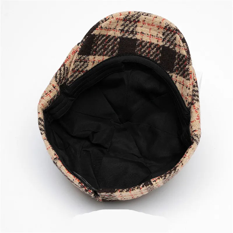 Campbell Plaid Newsboy Cap