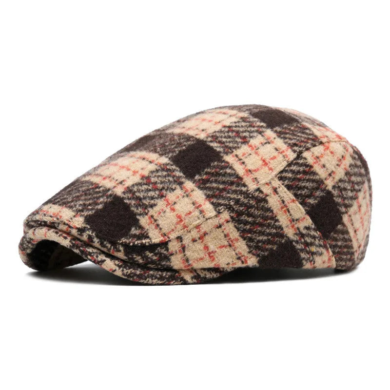 Campbell Plaid Newsboy Cap