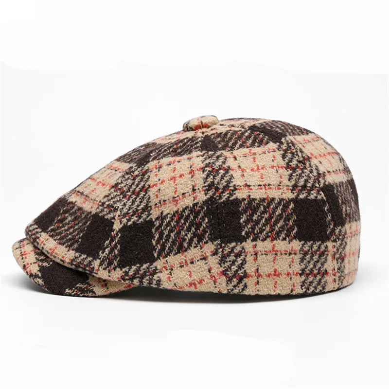 Campbell Plaid Newsboy Cap